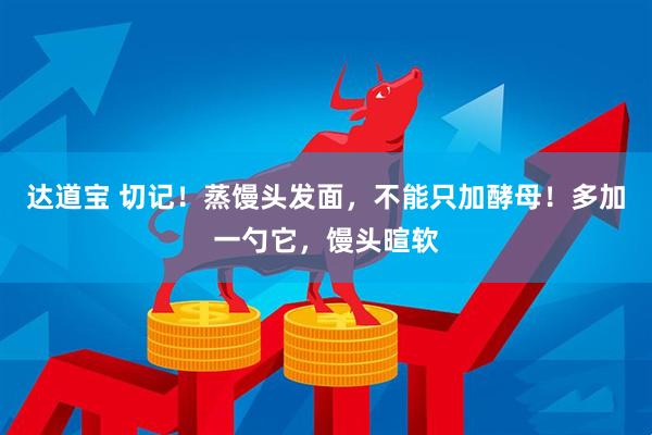 达道宝 切记！蒸馒头发面，不能只加酵母！多加一勺它，馒头暄软